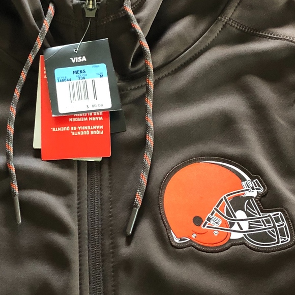 NIKE THERMA-FIT KO CLEVELAND BROWNS ZIP HOODIE M - Picture 5 of 7